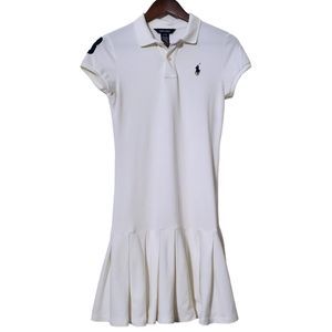 Ralph Lauren White Polo Dress Tennis Classic Girls XL 16 Vintage Style